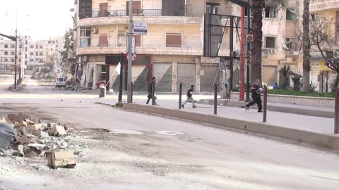 The day of the Syrian opposition control of Idlib Stock Footage 113675376