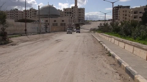 The day of the Syrian opposition control of Idlib 스톡 동영상 113675977