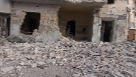 The day of the Syrian opposition control of Idlib 스톡 동영상 113676148