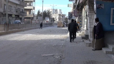 The day of the Syrian opposition control of Idlib 스톡 동영상 113676167