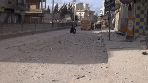 The day of the Syrian opposition control of Idlib 스톡 동영상 113676188