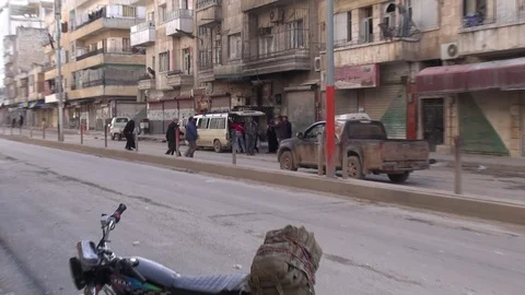 The day of the Syrian opposition control of Idlib Stock Footage 113676205