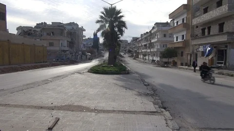 The day of the Syrian opposition control of Idlib 스톡 동영상 113676256