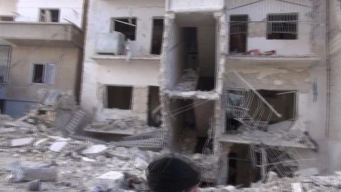 The day of the Syrian opposition control of Idlib 스톡 동영상 113676260