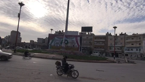 The day of the Syrian opposition control of Idlib Stock Footage 113676284