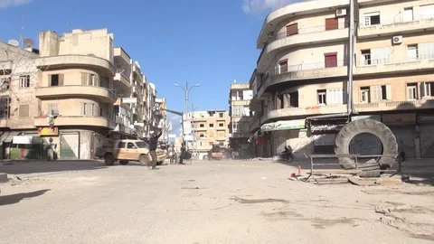 The day of the Syrian opposition control of Idlib Stock Footage 113676442