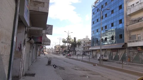 The day of the Syrian opposition control of Idlib 스톡 동영상 113676608