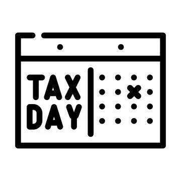 Day tax line icon vector illustration イラスト素材