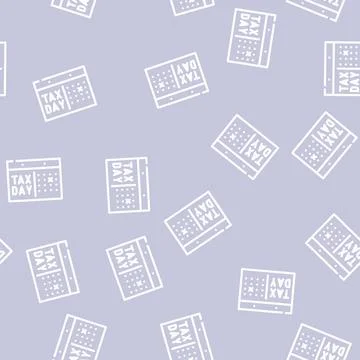 Day tax line vector seamless pattern Ilustración de archivo