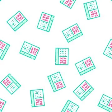 Day tax vector seamless pattern Ilustración de archivo
