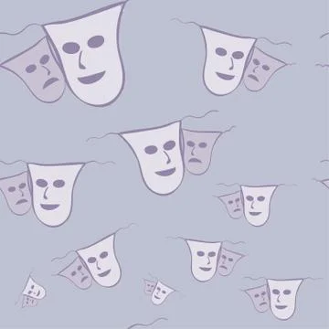 Day of Theatre. Seamless pattern. Illustrazione stock