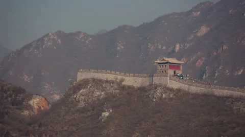 Day time great wall mountain panorama china Stock-Footage 57118437