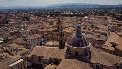 Day time, Itly city, rooftops aerial panorama 4k Stock Footage 105779903
