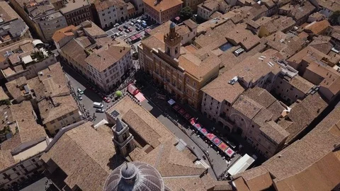 Day time, Itly, Giro 2017 may, rooftops aerial panorama 4k Stock Footage 105780372
