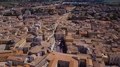 Day time, Itly, Giro 2017 may, rooftops aerial panorama 4k Stock Footage 105780599
