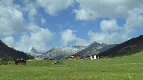 Day Time Lapse In the Alpine Mountains Stock-Footage 52958676