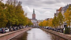 Den Haag - The Hague timelapse night tim, Stock Video