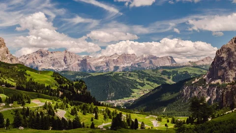 Day Time Lapse of Dolomites, South Tyrol, Italy Stock Footage 162496408