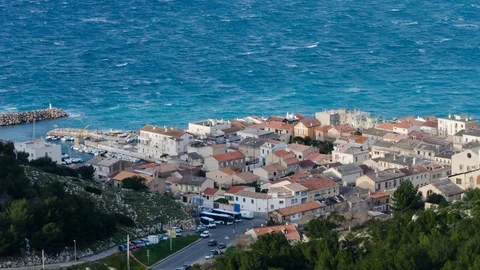 Day time lapse of a small port Video stock 101523775