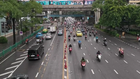 Day Time Traffic Time Lapse of Ratchadamri Road Stock Footage 220259405