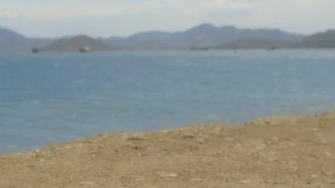 Day time view of sea from beach Stock Footage 100067342