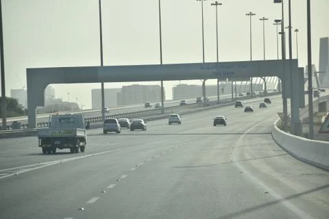 A day time view of Sheik Zayed bridge.Abu Dhabi,UAE.01.08.2020. Stock Photos