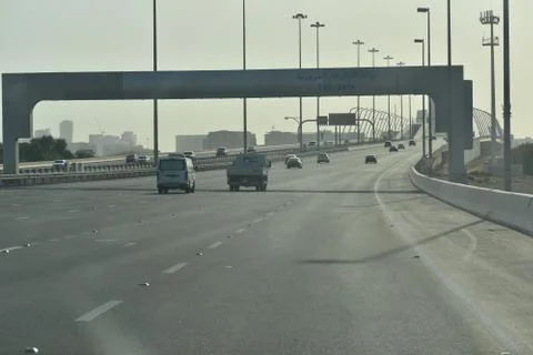 A day time view of Sheik Zayed bridge.Abu Dhabi,UAE.01.08.2020. Foto stock