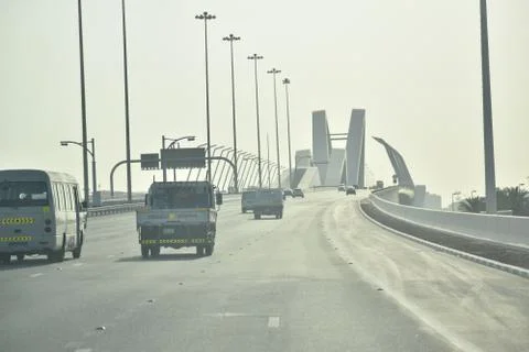 A day time view of Sheik Zayed bridge.Abu Dhabi,UAE.01.08.2020. Stock Photos