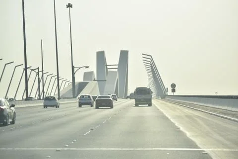 A day time view of Sheik Zayed bridge.Abu Dhabi,UAE.01.08.2020. Stock Photos