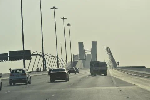 A day time view of Sheik Zayed bridge.Abu Dhabi,UAE.01.08.2020. Stock Photos