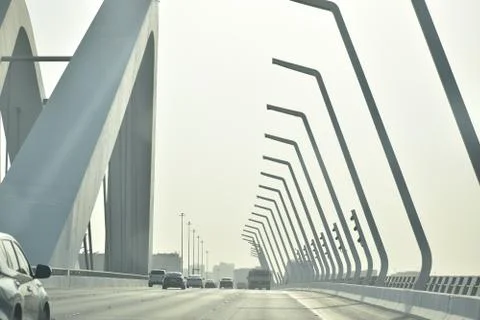 A day time view of Sheik Zayed bridge.Abu Dhabi,UAE.01.08.2020. Foto stock