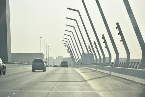A day time view of Sheik Zayed bridge.Abu Dhabi,UAE.01.08.2020. Stock Photos