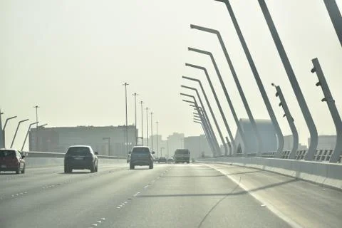 A day time view of Sheik Zayed bridge.Abu Dhabi,UAE.01.08.2020. Stock Photos
