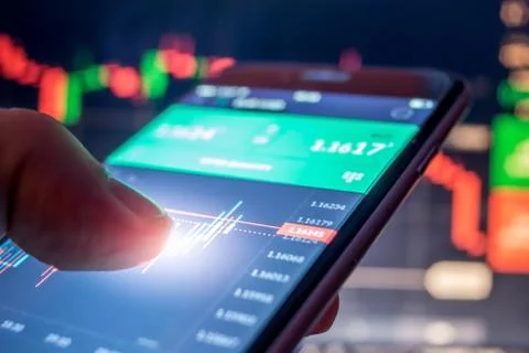 Day trader devices Stock Photos