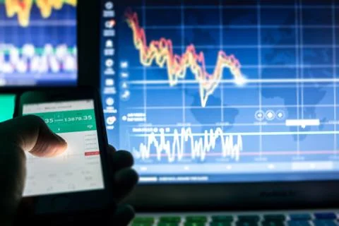 Day trader devices Stock Photos