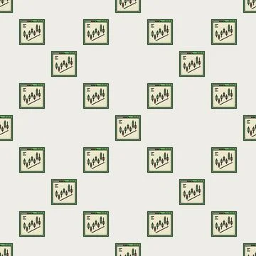 Day Trading in Web Browser vector Crypto Trading colored seamless pattern Illustrazione stock