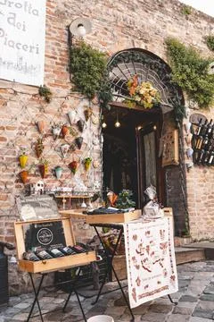 Day trip to Sant'Arcangelo di Romagna, Italy Stock Photos