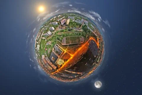 Day versus night Foto stock