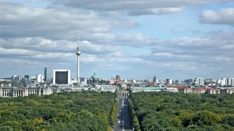 Day view of the central district of Berlin from an observation deck Video stock 22183161
