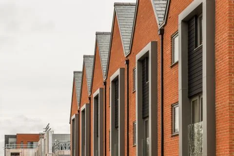 Day view of New Build Development Estate in UK Stock-Fotos