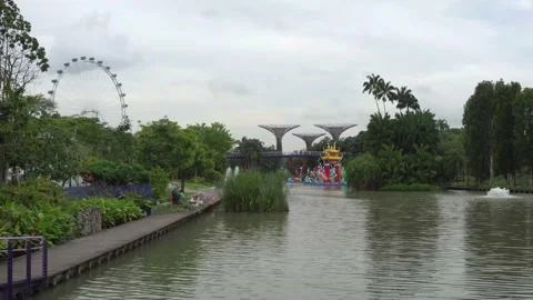 Day view over orchid park, Singapore Stock Footage 166754023