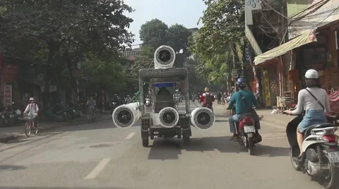Day view of a traffic in Asia Stock Footage 58627402