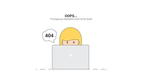 Day web master. Oops Error 404 Stock Illustration
