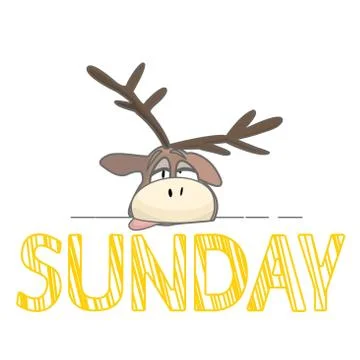 Day of the week - Sunday Illustrazione stock