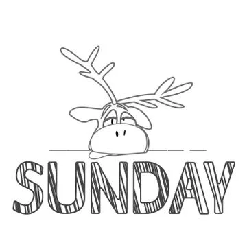 Day of the week - Sunday Illustrazione stock