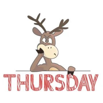 Day of the week - Thursday Ilustração Stock