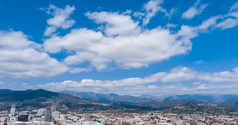 Day Wide Push In on Clouds Aerial Motion Timelapse (Hyperlapse) Stock Footage 128842812