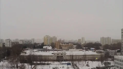Day In Winter In City district Timelapse Vidéo 82052468