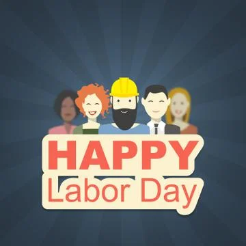 Day of work in America Stock Illustration