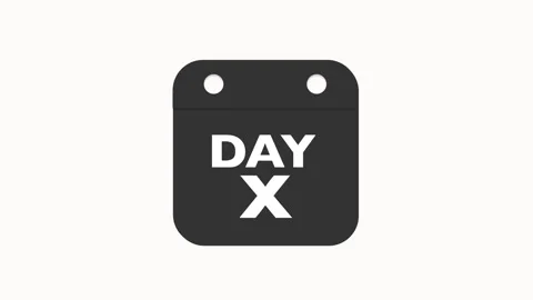 Day X animated icon on white background Stock Footage 144867286